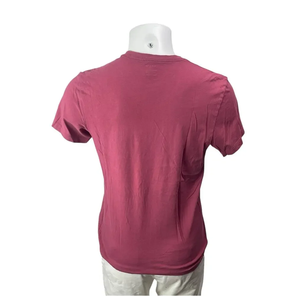 J.Crew Mens Red Slim Washed Crew Neck Short Sleeve Pocket T Shirt Tee Top Size M